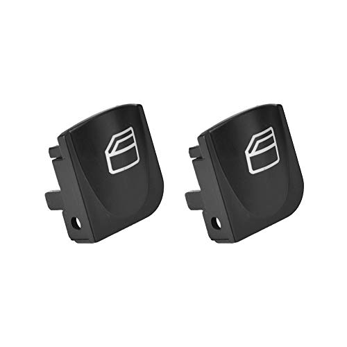 Cocoarm 2 PCs ABS -Fensterschalterschalttaste Abdeckung für W203 C230 C240 ​​C280 C320 C350 C32 AMG C55 AMG Alle Druckknopfhandbuch Schwarz Schwarz von Cocoarm