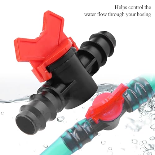 Cocoarm 3 Größen Plastikfischtank Wassersteuerventil Schlauchrohrrohranschluss Langable Aquariumschlauchventil für Fischtank (4-Punkte-Kontrollventil mit gleichem Durchmesser) von Cocoarm
