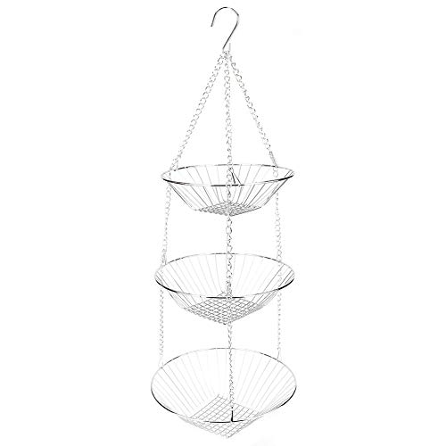 Cocoarm 3-stufige Hängefruchtkorbhalter mit Dekorativer Funktion Mehr Speicherkapazität und Platzsparender Design Fruchtkorb für Vielseitige Verwendung Ideal für die Dekoration Cocoarm 3-stufige Hängefruchtkorbhalter mit Dekorativer Funktion Mehr Speicherkapazität und Platzsparender Design Fruchtkorb für Vielseitige Verwendung Ideal für die Dekoration von Cocoarm