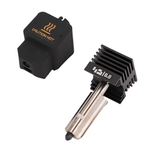 Cocoarm 3D -Drucker -Hotend Kit, Alles Metall mit Gehärteter Stahldüse und Silikonhülle für Labor H2D Kombination A1 Mini FDM Druck (0,8 mm) von Cocoarm