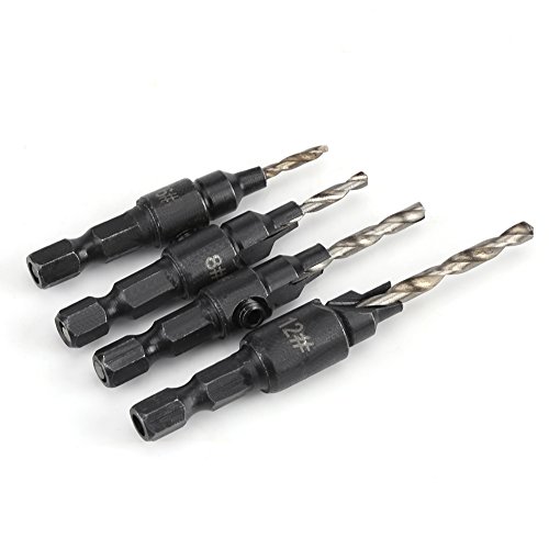 Cocoarm 4pcs HSS -Bohrbits Hochgeschwindigkeitsstahl -Drehbohrer Schnell ändern von Cocoarm