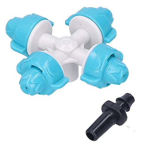 Cocoarm 50Set 4 Outlet Water Düsenkit Atomizing Sprinkler Gartenbewässerung Accessoire, Ideal für Gartenbewässerung, Kühlanlagen und Sämlinge, Geeignet für Rasen, Gewächshaus und Geeignet Cocoarm 50Set 4 Outlet Water Düsenkit Atomizing Sprinkler Gartenbewässerung Accessoire, Ideal für Gartenbewässerung, Kühlanlagen und Sämlinge, Geeignet für Rasen, Gewächshaus und Geeignet von Cocoarm