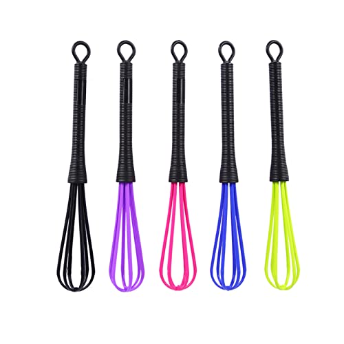 Cocoarm 5pcs Plastikschließfleisch -Set -Mixer Werkzeug Eiflur für Haarfärbencreme Küchenballon Schneebesen mit Weichem Griffgriff Leicht zu Bedienend und Sauber von Cocoarm