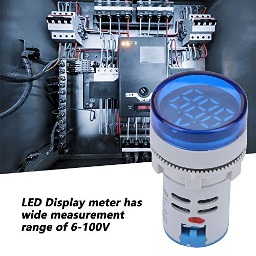 Cocoarm 6-100 V Voltmeter LED-Anzeige-Signal-Lichtmesser-Tester, Digitales Display mit Kompaktem Design, Breitem Messbereich für Verschiedene Anwendungen, Exquisite Verarbeitung und Prämie (BLUE) von Cocoarm