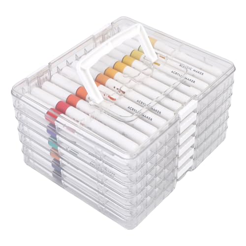 Cocoarm 72 Farben Acrylmalstifte, Acrylmalstifte Acrylmarkerstifte Set für Steinmalerei Keramik Glas Holz Stoff mit Lebendigen Glatten Pigmenten von Cocoarm