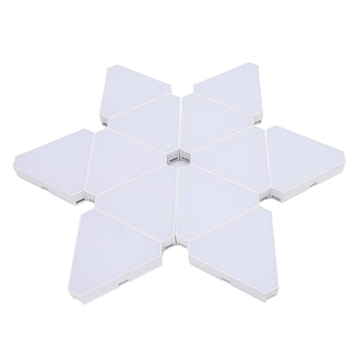 Cocoarm APP -kontrollierte Dreieckige Lichtpanel -Set, 12 Set Music Sync RGB LED Lights Sound Fernbedienung Coole Wandmontage für Gaming Enthusiasten von Cocoarm