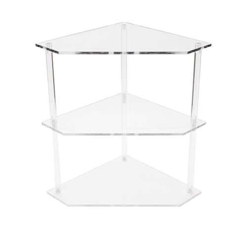 Cocoarm Acryl 3 -Tier -Triangular Endtabelle, Langlebiges Transparentes Material, Stabiler Raumspeicher Seitentabelle mit Exquisitem Erscheinungsbild, Mehrere von Cocoarm