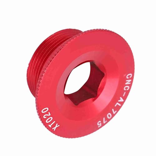 Cocoarm Aluminiumlegierung Kurbel Arm Bolt Kuranketschraube BB Achse Schraube M20x10 Mm für Mountain Road Bike Sicherheitsfixierung mit Feiner Texturbehandlung für 590 596 XT SLX Geeignet (Rot) von Cocoarm