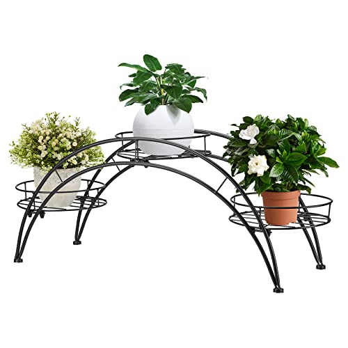 Cocoarm Arch Potted Plant, Stand Metal Flower Stand Arched Plant Shelf with 3 Trays for Indoor Outdoor Garden Wedding Decor (Deutsche Übersetzung:) Bogen Pflanzgefäß, Ständer Metall von Cocoarm