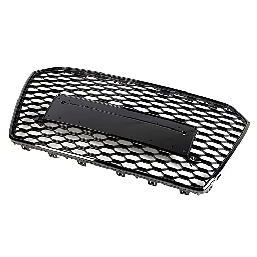 Cocoarm Auto Frontgrill Hex Mesh Kühlergrill Abnehmbares Nummernschild Rahmen ABS Material RS5-Renn-Ästhetik für S6 C7 2016-2018 mit Besserem Luftstromkühlschutz Cocoarm Auto Frontgrill Hex Mesh Kühlergrill Abnehmbares Nummernschild Rahmen ABS Material RS5-Renn-Ästhetik für S6 C7 2016-2018 mit Besserem Luftstromkühlschutz von Cocoarm
