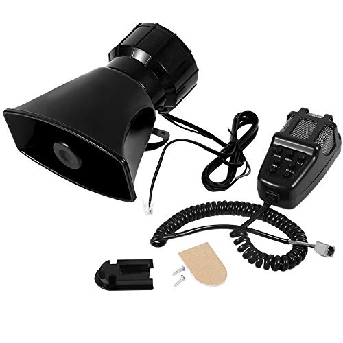 Cocoarm Auto Sirene Lautsprecher Megafon Hupe Sirene Alarm mit 7 Verschiedenen Tönen 12V Loud Horn Siren mit Mic PA Lautsprechersystem für Auto Boot Van Truck von Cocoarm