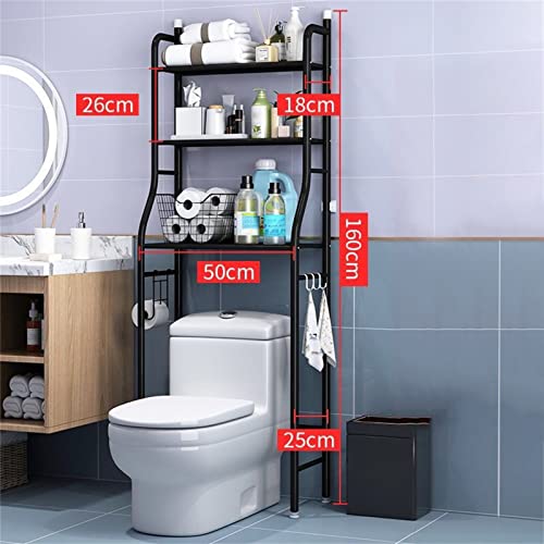 Cocoarm Badezimmer 3 -Stufe Regal, Edelstahl, Speicher mit Großer Kapazität, Verstellbare Füße und Starke Befestigungsaufkleber für das Gebrauch von Bad oder Küche (Toilettenregal Dreischichtig von Cocoarm