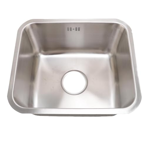 Cocoarm Bar Waschbecken, 304 Edelstahl Unterbecken für Küche und Bar mit Elegantem Design 15.75x13.78x7.48in von Cocoarm