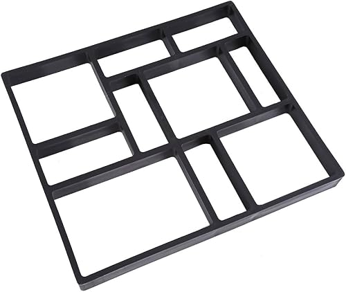 Cocoarm Betonform Zement Pflasterform Gehweg Schalungsform Betonpflaster Kopfsteinpflaster Pflastermacher Stein Schablone mit 10 Kammern f¨¹r Garten Gehweg (45 x 40 x 4cm) von Cocoarm
