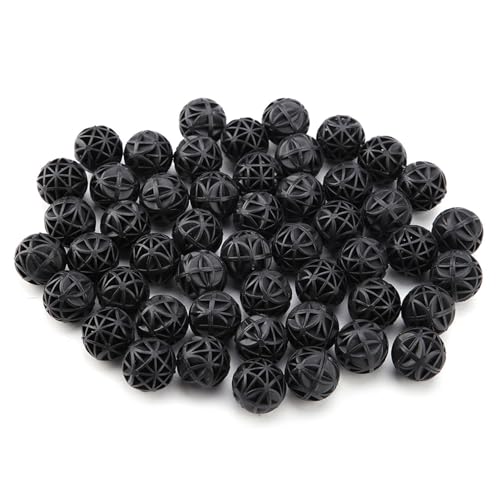 Cocoarm Biochemische Ball mit 50 Pcs Bio -Poröden Filter -Filter Biochemikalbugel Biochemisches Filtrationssystem Süßwasseraquarium (16 mm mit Baumwolle) von Cocoarm