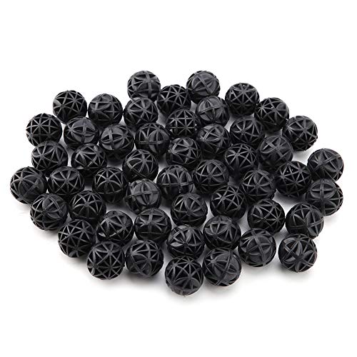 Cocoarm Biochemische Ball mit 50 Pcs Bio -Poröden Filter -Filter Biochemikalbugel Biochemisches Filtrationssystem Süßwasseraquarium (36 mm mit Baumwolle) von Cocoarm