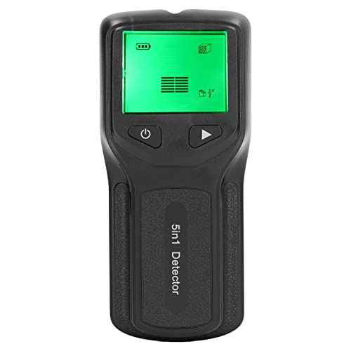 Cocoarm Bolzensucher-Wandscanner-Sensor, Bolzendetektor 5-in-1-Detektor HD-LCD-Display, Elektronischer Bolzensensor für Holz-AC-Kabel-Mittelrand (black) von Cocoarm