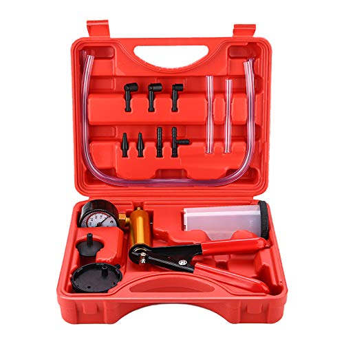 Cocoarm Bremsenentlüftergerät Handheld Vakuumpumpe Druckpumpe Bremsenentlüfter Bremsentlüftungssatz mit Manometer Vakuumtester Vakuumpumpentester mit Vakuummeter für Automotorräder Cocoarm Bremsenentlüftergerät Handheld Vakuumpumpe Druckpumpe Bremsenentlüfter Bremsentlüftungssatz mit Manometer Vakuumtester Vakuumpumpentester mit Vakuummeter für Automotorräder von Cocoarm