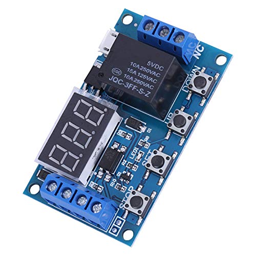 Cocoarm Digital Timer Relais-Schaltmodul DC 6V-30V mit Micro-USB 5V Unterstützung Einstellbarer Zeitbereich 0,1s-999min Rückwärtseingangsschutz Schlafmodus für Industrielle von Cocoarm