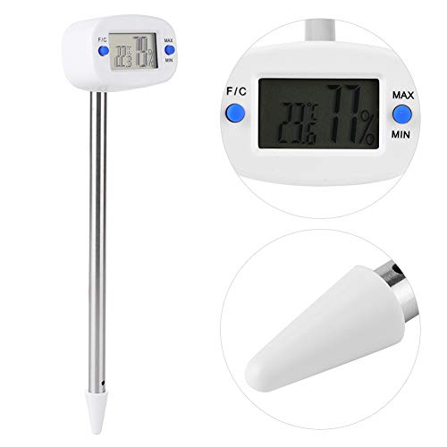 Cocoarm Digitaler Bodenmesser Hoch Genaue Tests Praktische LCD -Anzeige Einfach zu Bedienen Konstruktion Mini Elektronischer Bodentemperaturmesser Tragbares Leicht für Gartenanlagen, Robust, Robust von Cocoarm