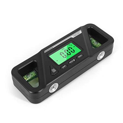Cocoarm Digitaler Winkelmesser Neigungsmesser Magnetischer Digitaler Wasserwaagen-Messwerkzeug Multifunktions-Messwerkzeug mit Hintergrundbeleuchtetem LCD-Display für Holzbearbeitung (BLACK) von Cocoarm
