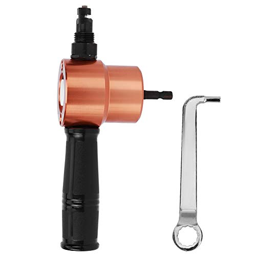 Cocoarm Doppelkopf-Blechschneider Bohrmaschinen-Blechschneider Doppelkopf-Metallblechschneider Ergonomischer Griff Metallschneider Bohreraufsatz für Gerades und Gebogenes Schneiden von Cocoarm