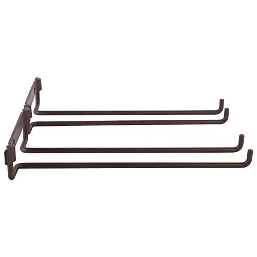 Cocoarm Doppelter Glasflaschenhalter für Stielgläser, Hängender Weinbecherhalter aus Metall, Robust, Langlebig, Rostfrei, Befestigungsschrauben Im Lieferumfang Enthalten von Cocoarm