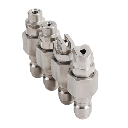 Cocoarm Druckreinigerdüse, Edelstahl 4 -Wege Quick Connect J -Stabdüse für Waschsysteme mit Mehreren Sprühoptionen von Cocoarm