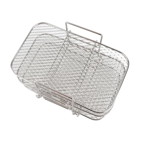 Cocoarm Dual Air Fryer Rack Rack Edelstahl Stapelbares Accessoires für Luftfritteusen mit 304 Edelstahl Multifunktionales Design für Dehydrierende Früchte Rindfleisch Jerky von Cocoarm