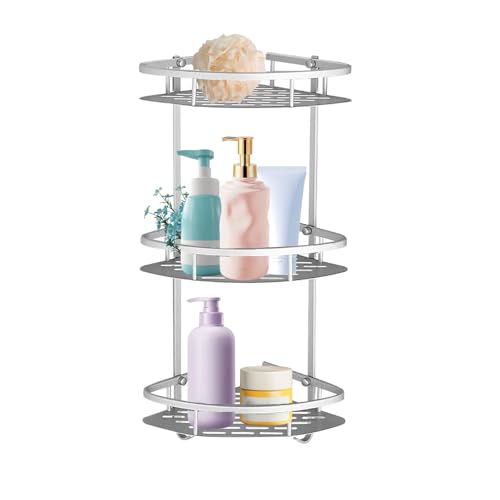 Cocoarm Duschregal Ecke Dreieckiges Dusch-Caddy-Regal, Badezimmer-Wand-Eckregal, Aufbewahrungsorganisator, Halter Mit Shampoo, Reinigungsmitteln von Cocoarm