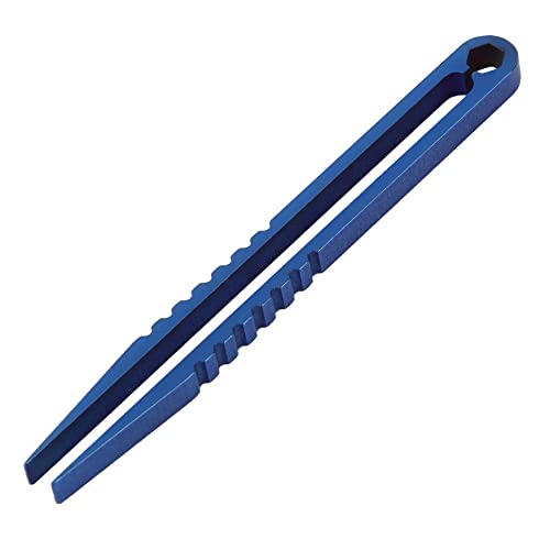 Cocoarm EDC -Pinzetten Tragbare Pinzette Mini Pinzetten 3.3in -Legierungs Camping & Wanderwerkzeug mit Hoher Stärke für Überlebensreise Im Freien Travel Modelle (BLUE) von Cocoarm