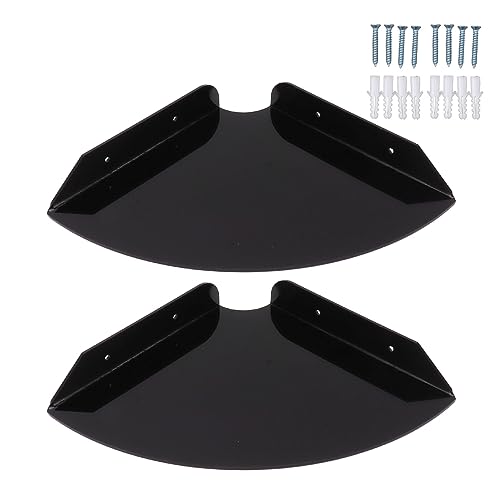 Cocoarm Eckregale, schwebendes Eckregal aus Acryl, Wandhalterung, 2er-Set für Schlafzimmer und Wohnzimmer, Wandmontage, schwebende Eckregale, Viertelrunde hängende Eckregale, 3x21x21cm von Cocoarm
