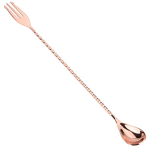 Cocoarm Edelstahl -Cocktaillöffel Mischlöffel Löffel Löffel Perfektes Mischwerkzeug für Cocktails Säfte Iced Tee Kaffee mit Glattem Glänzendem Finish für Barkeeper Home Bars Restaurants (Gabelschwanz) Cocoarm Edelstahl -Cocktaillöffel Mischlöffel Löffel Löffel Perfektes Mischwerkzeug für Cocktails Säfte Iced Tee Kaffee mit Glattem Glänzendem Finish für Barkeeper Home Bars Restaurants (Gabelschwanz) von Cocoarm