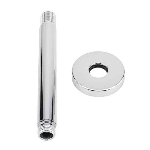 Cocoarm Edelstahl -Duscharm, Verchromte Runde Obere Duschrohrwandhalterung für Badezimmer Decke Duschkopf mit G1/2 -Zoll -Gewinde Einfache Installation (15,2 cm/6in) von Cocoarm