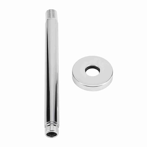 Cocoarm Edelstahl -Duscharm, Verchromte Runde Obere Duschrohrwandhalterung für Badezimmer Decke Duschkopf mit G1/2 -Zoll -Gewinde Einfache Installation (20,3 cm/8in) von Cocoarm
