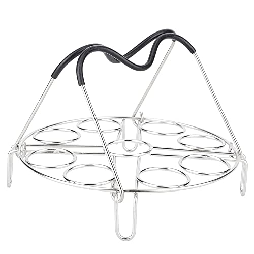 Cocoarm Edelstahl -Eierdampfer Rack 9 Eierkapazität Eierhalter Ständer mit Griff für Schnellkochtopf Kochen Gesunde Mahlzeiten von Cocoarm
