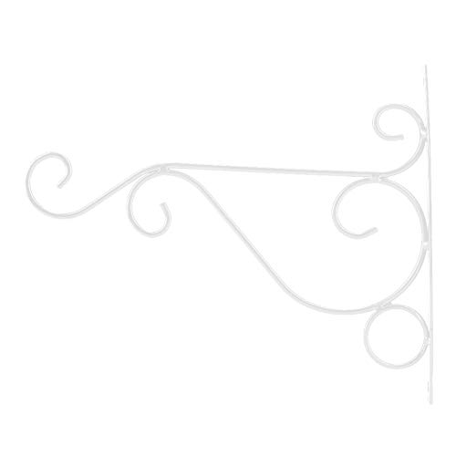 Cocoarm Eisenpflanzkleiderbügel Pflanze Hängende Halterung Garten 25x21 cm Rostresistente Eisen-Mehrzwecke für Innen Im Freien mit Glatte Oberfläche (White) von Cocoarm