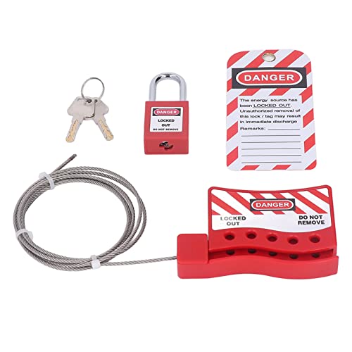 Cocoarm Elektrisches Sperrtagout -Kit, Einstellbare Kabel -Sicherheitssperrung aus Rostfreiem Stahl mit Vorhängeschloss für die Industrielle Stromversorgung und die Verwendung von Kohlemine Cocoarm Elektrisches Sperrtagout -Kit, Einstellbare Kabel -Sicherheitssperrung aus Rostfreiem Stahl mit Vorhängeschloss für die Industrielle Stromversorgung und die Verwendung von Kohlemine von Cocoarm
