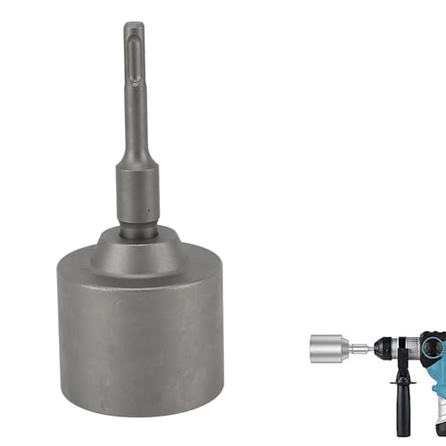 Cocoarm Erdungsstabfahrer für Hammerbohrer, Hammerbohrer T -Pfosten Treiber Geschmiedeter Stahlstabbits Treiber T -Bodenstangenfahrer Kompatibel mit SDS Plus Hammerbohrer (65 mm) von Cocoarm