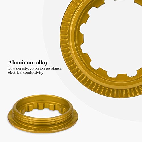 Cocoarm Fahrradkassettenschloss Fahrrad Schwungrad Radsprocket 4 Farben Aluminiumlegierung Leichtes Kompaktes Design Einfache Installation (Gold) von Cocoarm