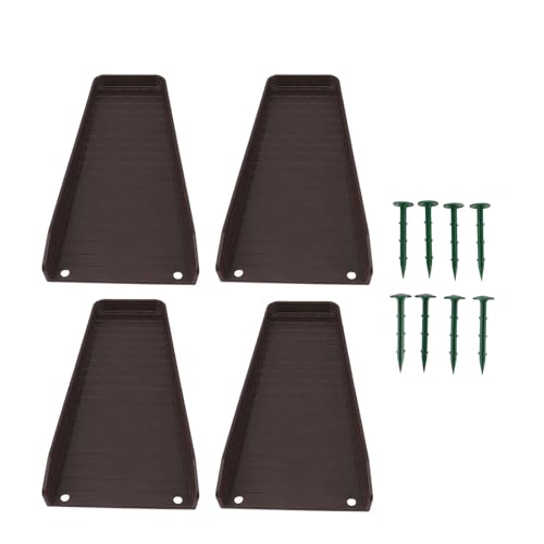 Cocoarm Fallrohr-Spritzschutzgitter Regenrinne Fallrohrverlängerungen Verstellbare Fallrohr-Ablaufschalen Fallrohr-Spritzschutz für Wasserableitung mit 8 Befestigungsnägeln (Brown) von Cocoarm