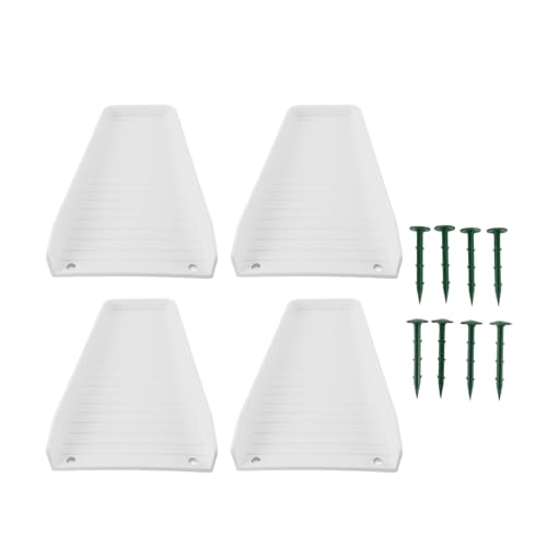 Cocoarm Fallrohr-Spritzschutzgitter Regenrinne Fallrohrverlängerungen Verstellbare Fallrohr-Ablaufschalen Fallrohr-Spritzschutz für Wasserableitung mit 8 Befestigungsnägeln (White) von Cocoarm