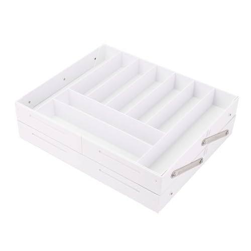 Cocoarm Faltbarer Organisatorschalen für Schubladen, Multifunktionaler Platz Spart Mehr Level Erweiterbarer Schreibtisch Organizer mit Vielseitigem Gebrauch, Modernes Design, Einfacher Speicher für von Cocoarm
