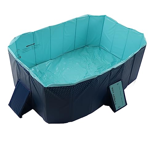 Cocoarm Faltbarer Swimmingpool Collapsible Pool Tragbarer PVC -Kinderpool für Erwachsene Haustiere Hinterhof Im Freien mit Leichtem Einrichtungs -Rostup Material (1,6 m/63 Zoll) von Cocoarm