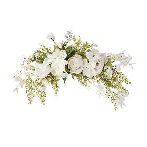 Cocoarm Frühlingskranz Türdekoration Künstliche Pfingstrosenblüten 75cm Mehrfarbig Seidenstoff mit Eisendraht für Hochzeitsbogen Spiegel Vorderseite Blumen Stuhlrücken Blumen Raum (2) von Cocoarm