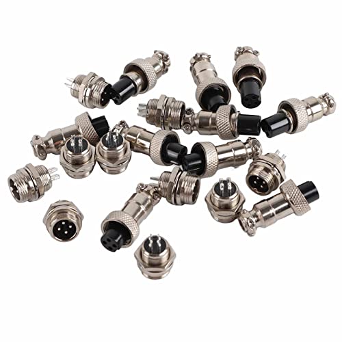 Cocoarm GX12 Aviation Connector Plug Socket Bakelite 4 Pin 5A Langlebiger Zinkgehäuse für Datenerfassungssysteme und Automatisierungssteuerung von Cocoarm