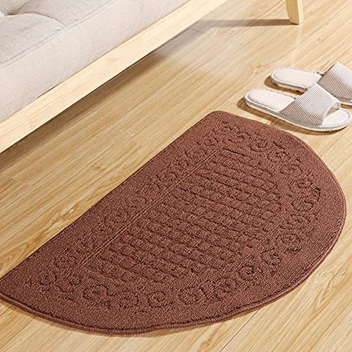 Cocoarm Halbkreis Fußmat, Polyesterfaser -Halbblatt -Teppich, Stark (48 * 78 cm) von Cocoarm