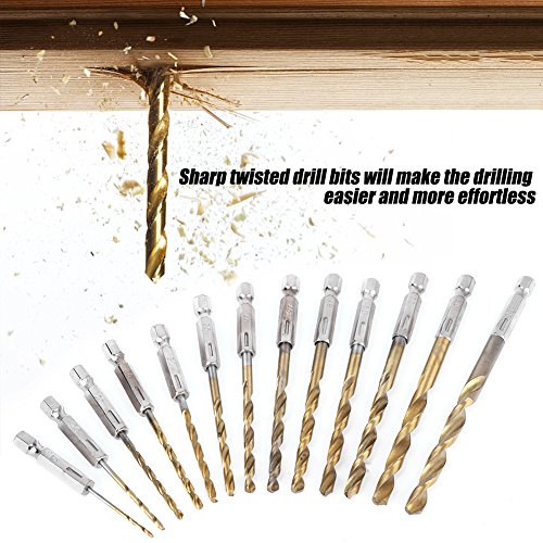 Cocoarm Hochgeschwindigkeits-Stahl-Drehbohrbits, 1,5-6,5 Mm, Sechskantgriff, für Aluminium, Holz, Handbohrer, Fräsmaschinen, Drehmaschinen, Geeignet für Verschiedene Materialien, Einschließlich Cocoarm Hochgeschwindigkeits-Stahl-Drehbohrbits, 1,5-6,5 Mm, Sechskantgriff, für Aluminium, Holz, Handbohrer, Fräsmaschinen, Drehmaschinen, Geeignet für Verschiedene Materialien, Einschließlich von Cocoarm