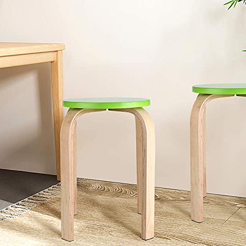 Cocoarm Hocker Sitzhocker Holzhocker Stapelhocker Küchenhocker Gymnastikhocker Wohnzimmer Möbel Dekoration 45.5 x 30 cm 4 Farbe (Grün) von Cocoarm