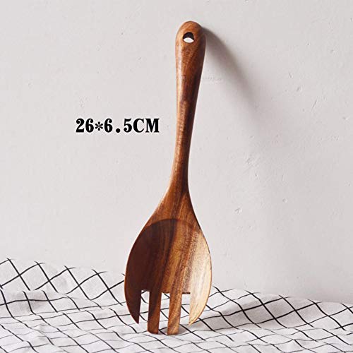 Cocoarm Holzsalat-Server Salatlöffel & Gabel Set 2PCS Dicker Starkes Griff Poliertes Leichtes Gewicht für Innenrestaurant-Restaurant Campingplatz mit Ungiftigem Wiederverwendbarem Holzmaterial (Wie Cocoarm Holzsalat-Server Salatlöffel & Gabel Set 2PCS Dicker Starkes Griff Poliertes Leichtes Gewicht für Innenrestaurant-Restaurant Campingplatz mit Ungiftigem Wiederverwendbarem Holzmaterial (Wie von Cocoarm